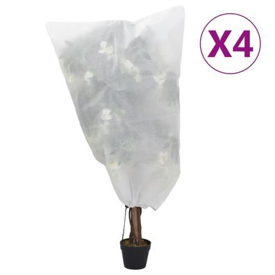 vidaXL Wintervlies mit Kordelzug 4 Stk. 70 g/m² 0,8x0,8 m