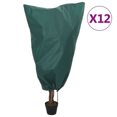 vidaXL Wintervlies mit Kordelzug 12 Stk. 70 g/m² 0,8x1,2 m