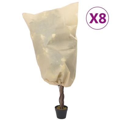 vidaXL Wintervlies mit Kordelzug 8 Stk. 70 g/m² 0,8x0,8 m