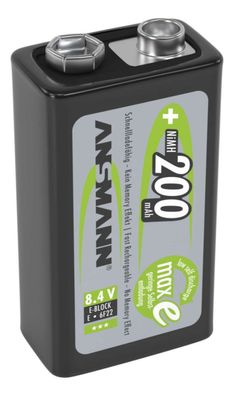 Ansmann NiMH 9 V E-Block 200mAh maxE