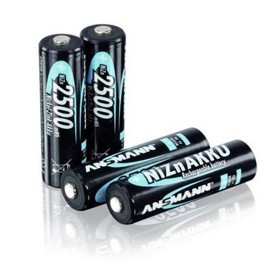 Ansmann Mignon (AA) Akkus 1,6 Volt 1500mAh NiZN im 4er Blister