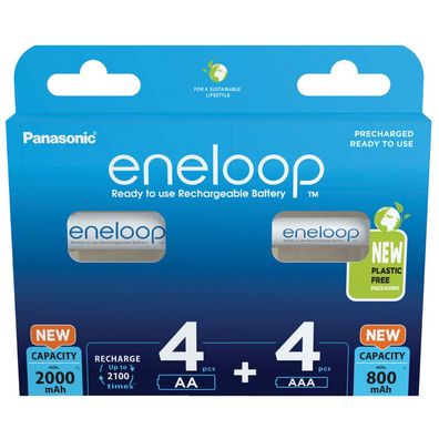 Panasonic Eneloop Akku AA / AAA Combi Pack - 2x4er-Blister (BK-KJMCCE44E)