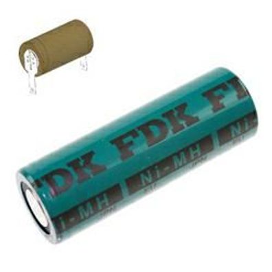 FDK HR-AU 1,2Volt 2700mAh Zellengröße A mit Lötfahnen in Z-Form