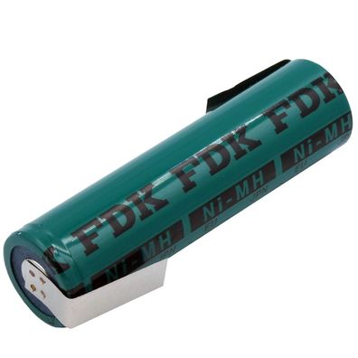 FDK (ehemals Sanyo) HR-4/3AU Akku 1,2Volt 4.000mAh NiMH Akku mit Lötfahne in Z-Form