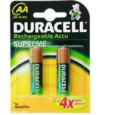 Duracell Supreme HR06 Mignon Akku 1,2Volt 2500mAh im 2er Blister NiMH