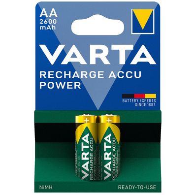 Varta 5716 Foto Professional Mignon (AA) Akkus NiMH 1,2Volt 2.600mAh im 2er Blister