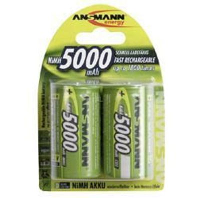 Ansmann Standard Mono (D) Akku 1,2 Volt 5000mAh NiMH im 2er Blister