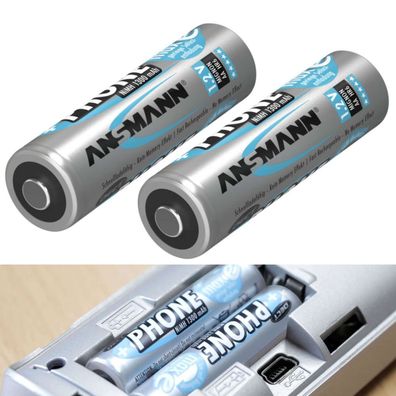 Ansmann Dect Mignon im 2-er Blister 1,2Volt 1300mAh NiMH