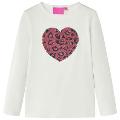 Kinder-Langarmshirt Ecru 128