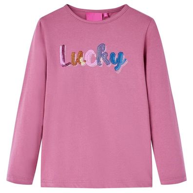 Kinder-Langarmshirt Himbeerrosa 116