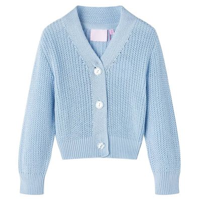 Kinder-Strickjacke Blau 104