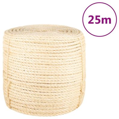 vidaXL Seil 100% Sisal 8 mm 25 m