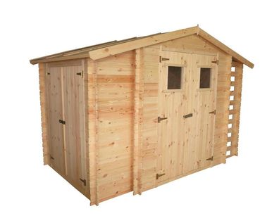 Gartenhaus Eisenstadt - 3,12 x 2,00 Meter aus 19mm Blockbohlen inkl extra Lagerr