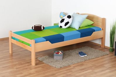 Kinderbett / Jugendbett "Easy Premium Line" K1/ Voll, 90 x 190 cm Buche Vollholz