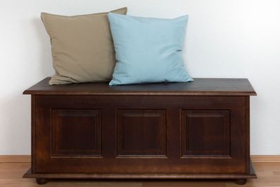 Truhe Kiefer massiv Vollholz Walnussfarben 180 ? Abmessung: 51 x 120 x 46 cm (H