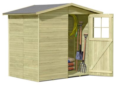 Gerätehaus 05, aus Kiefernholz - Außenmaße mit Dach: 200 x 165 x 210 cm (L x B x