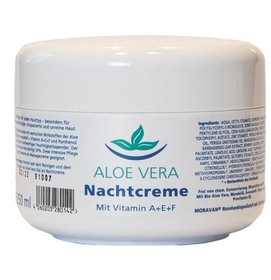 Moravan - Aloe Vera - Pflegeserie - Aloe Vera Nachtcreme- 250 ml