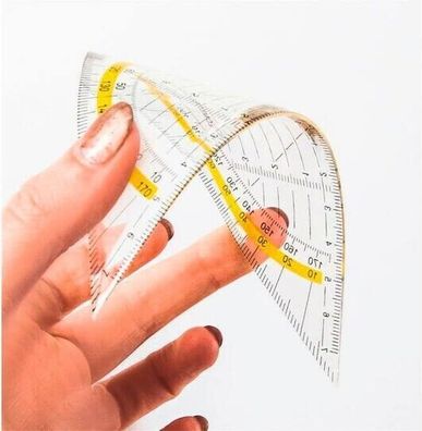 Stylex® Geometriedreieck flexibel biegsam 16 cm bruchsicher transparent