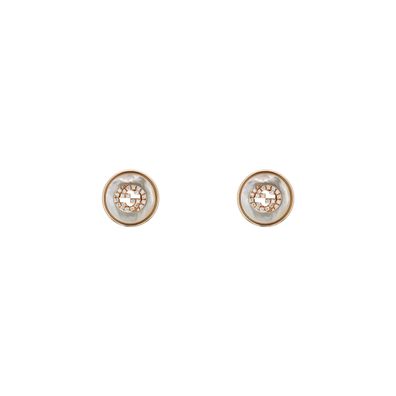 Gucci – YBD786746001 – Ineinandergreifende Gucci-Ohrstecker aus Roségold, Mopp, Diama