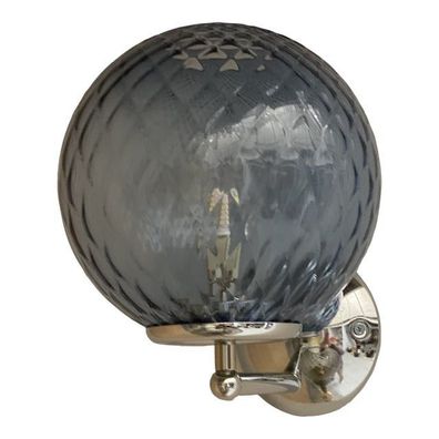 Contemporary "Ballotton" Blue Murano Glass Wall Sconce by SimoEng