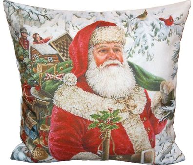Kissenbezug Kissenhülle Weihnachten 40x40 Weihnachtskissen Kissen Santa Geschenk