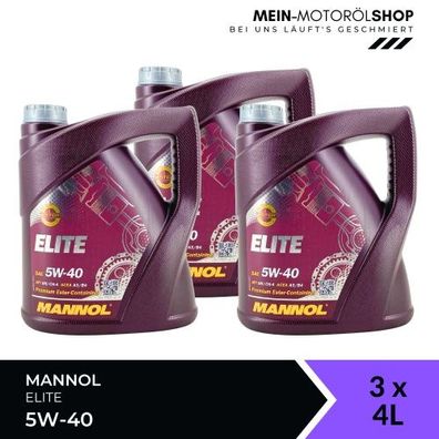 Mannol Elite 5W-40 3x4 Liter