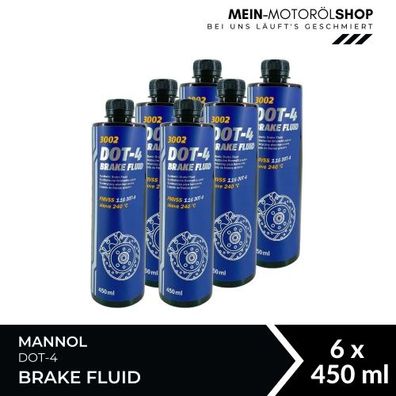 Mannol Brake Fluid DOT-4 6x450 ML