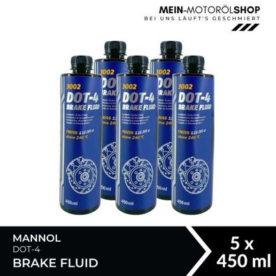 Mannol Brake Fluid DOT-4 5x450 ML