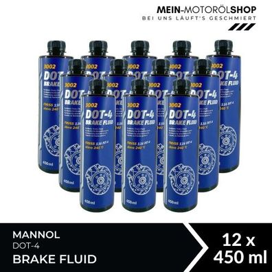 Mannol Brake Fluid DOT-4 12x450 ML