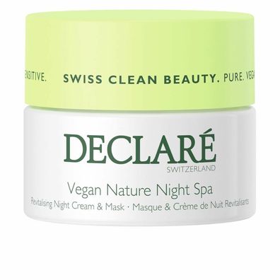 Hydrarevitalisierende Maskencreme Vegan Nature Night Spa Declaré (50 ml)