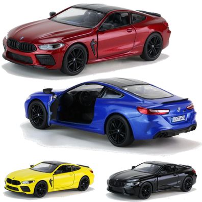 BMW M8 Competition Coupé Modellauto 1:38 Kinsmart Spielzeug Sportwagen 13cm