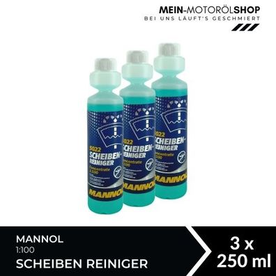 Mannol Scheiben Reiniger 1:100 3x250 ML