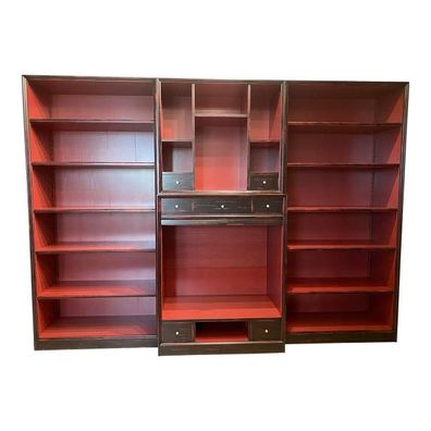 1980s Classic Bookcase of High Italian Craftsmanship From the 80s With Tv Shelf / Bar