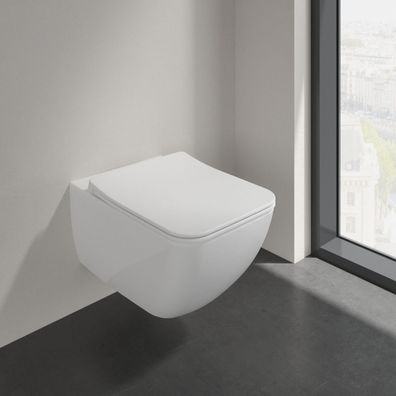 Villeroy&Boch Collaro Combi-Pack Tiefspül-WC DirectFlush, WC-Sitz Slimline, weiß