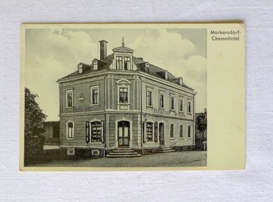 AK Markersdorf Restaurant Germania 1940 Chemnitztal Sachsen