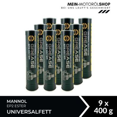 Mannol Universal Multi-MoS2 Grease EP2 Ester Universalfett 9x400 Gramm