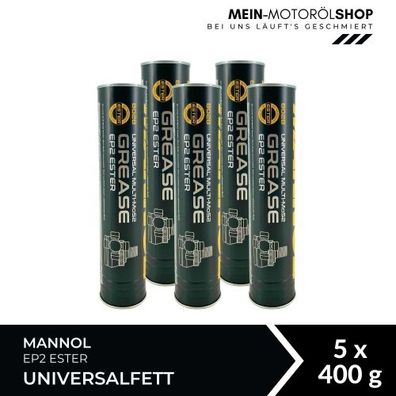 Mannol Universal Multi-MoS2 Grease EP2 Ester Universalfett 5x400 Gramm