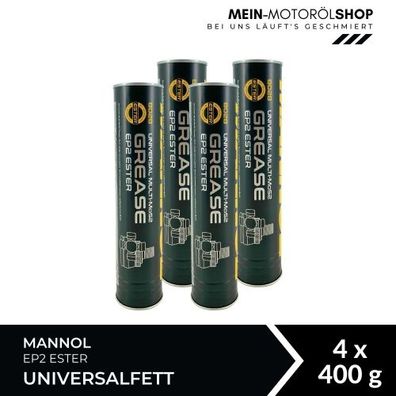 Mannol Universal Multi-MoS2 Grease EP2 Ester Universalfett 4x400 Gramm