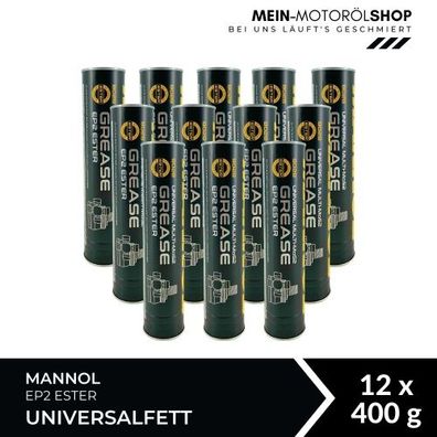 Mannol Universal Multi-MoS2 Grease EP2 Ester Universalfett 12x400 Gramm