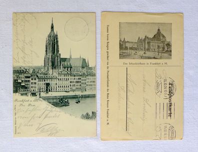 2 x AK Frankfurt am Main 1899 / 1914 Feldpost WK