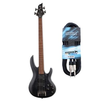 ESP LTD B-204SM E-Bass Black Satin mit Kabel