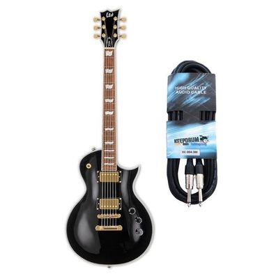 ESP LTD EC-256 BLK E-Gitarre Schwarz mit Kabel