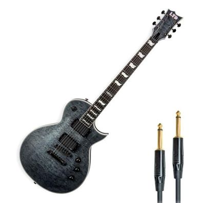 ESP LTD EC-401 E-Gitarre See Thru Black mit Kabel