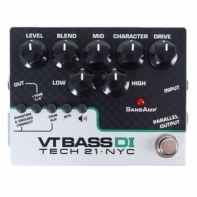 Tech21 SansAmp Character Series VT Bass DI Preamp Pedal