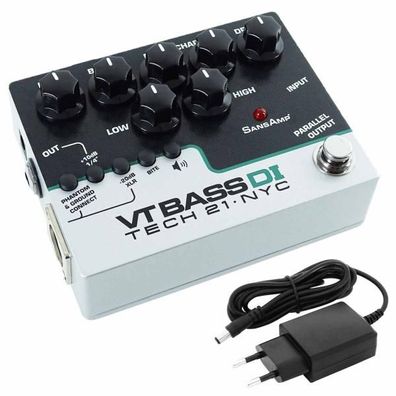 Tech21 SansAmp Character VT Bass DI Preamp Pedal mit Netzteil