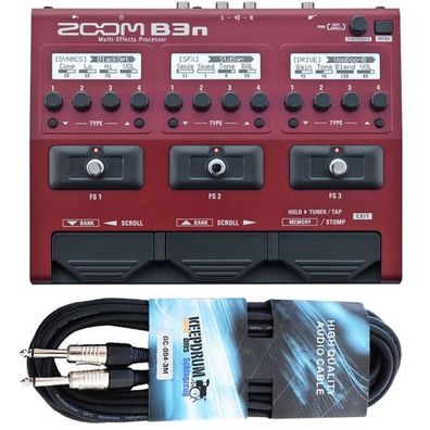 Zoom B3n Multi-Effektgerät für Bass mit Kabel