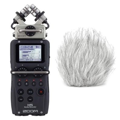 Zoom H5 Handy-Recorder mit Fell-Windschutz