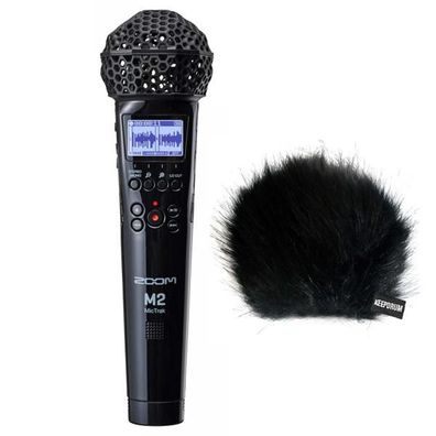 Zoom M2 MicTrak 2-Kanal Audio Recorder mit Windschutz