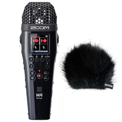 Zoom M4 MicTrak 4-Kanal Audio Recorder mit Windschutz