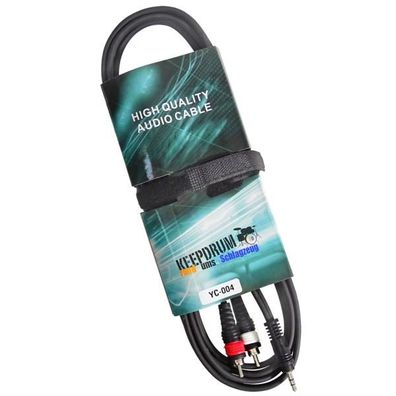 keepdrum YC004 Adapterkabel Cinch RCA zu 3,5mm Klinke 3m